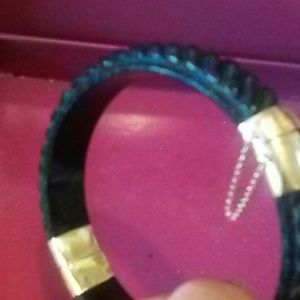 Black Carved Jade 18gp. 925 Signed